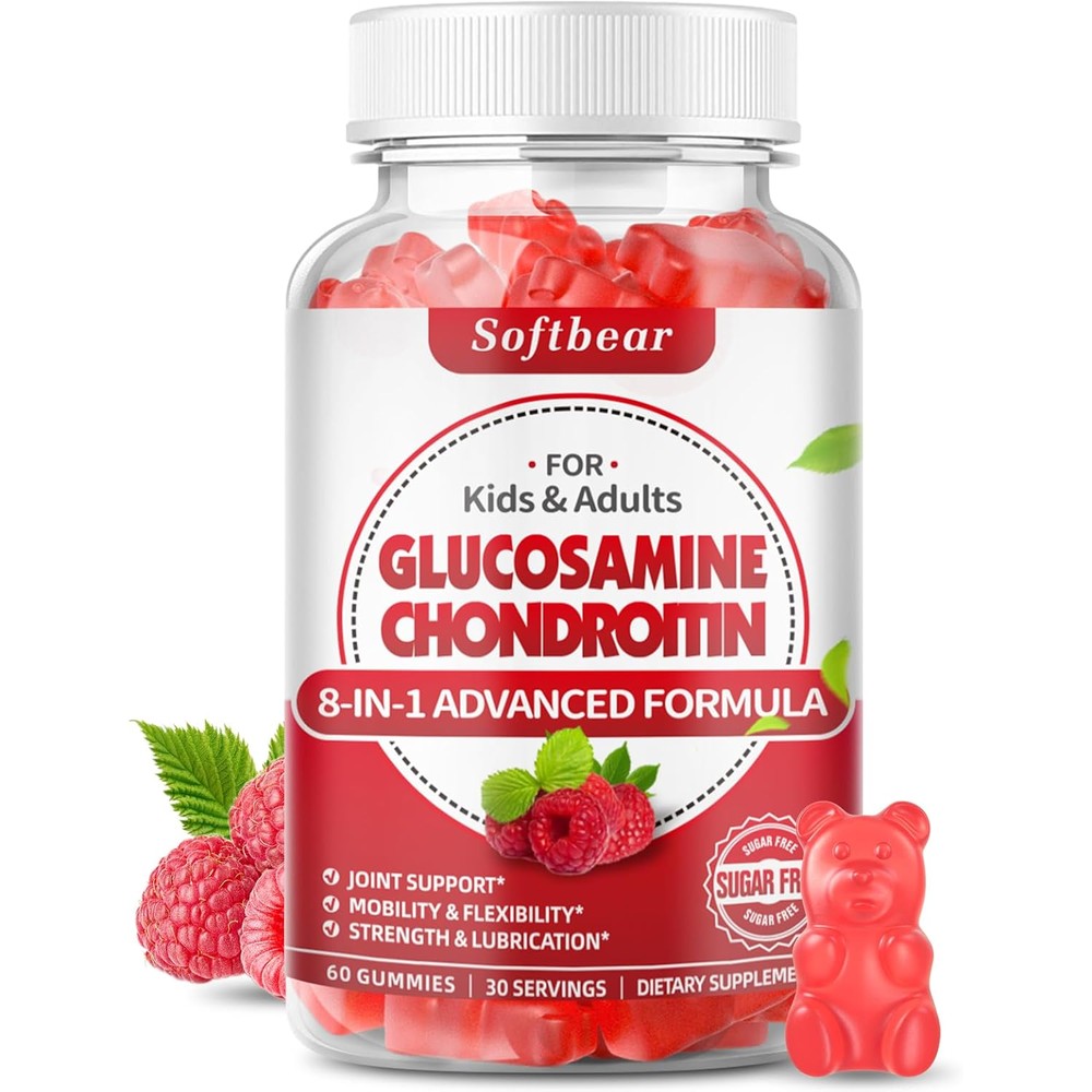 Softbear Glucosamine Chondroitin Gummies front bottle view