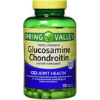 Spring Valley glucosamine chondroitin triple strength tablets front view bottle packaging