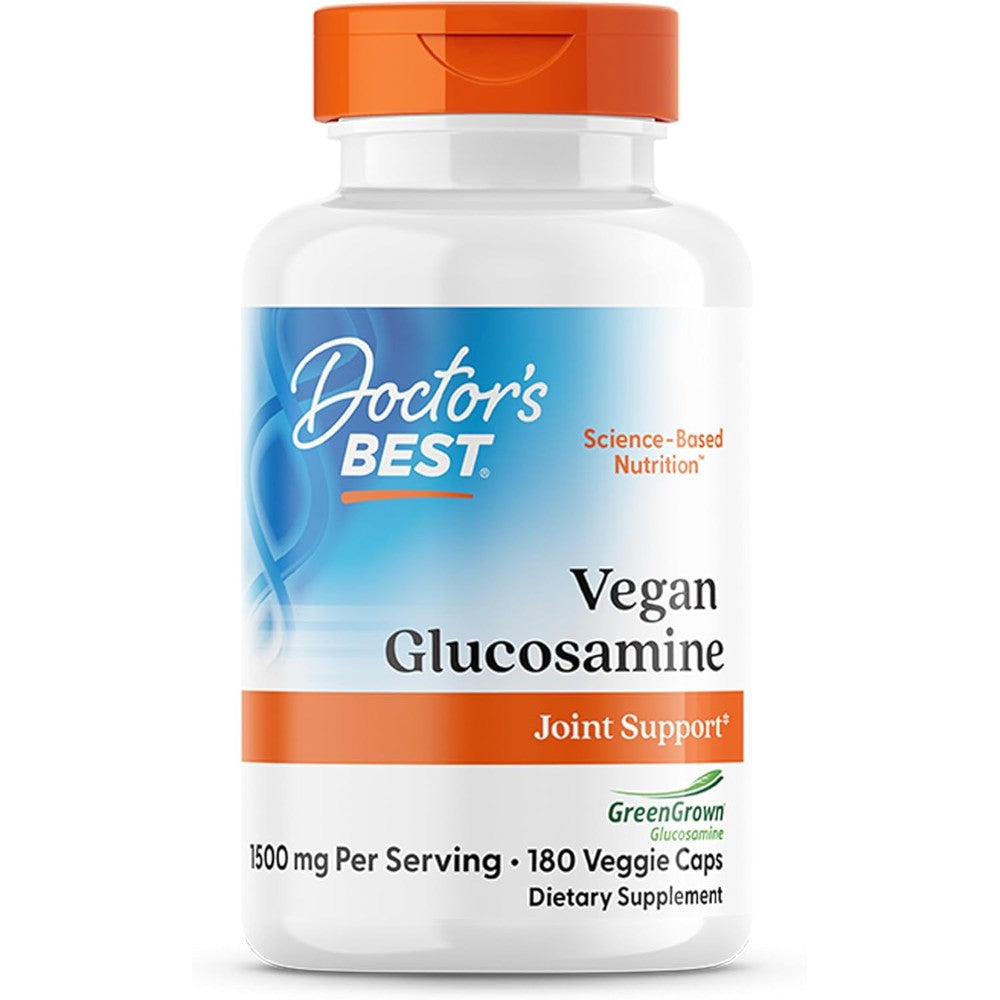 Doctor's Best Vegan Glucosamine Sulfate For Joint Support Non-GMO Gluten Free 750 mg 180 Veggie Capsules