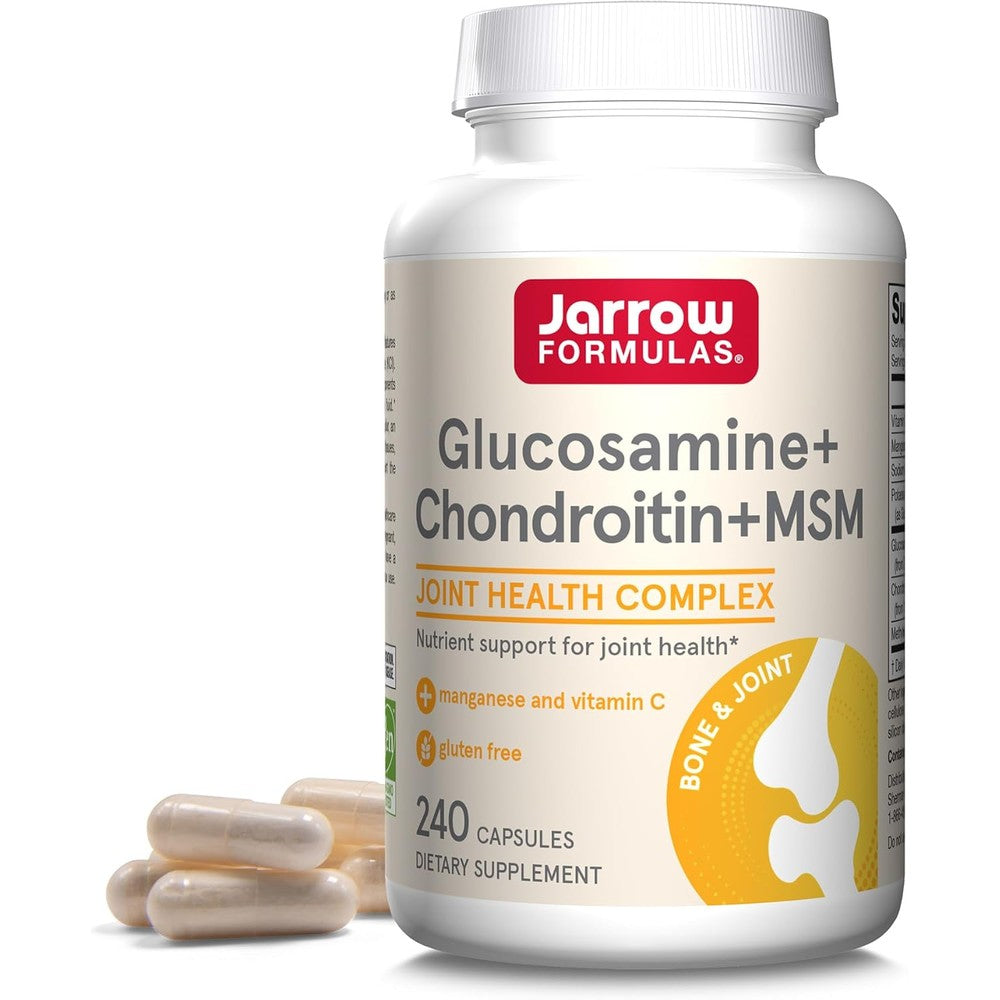 Jarrow Formulas Glucosamine Chondroitin MSM 240 capsules front view