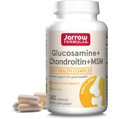Jarrow Formulas Glucosamine Chondroitin MSM 240 capsules front view