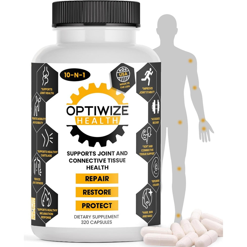 OptiWize 10-N-1 joint support capsules front bottle view