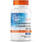 Doctor's Best Glucosamine Chondroitin MSM 360 Veggie Capsules front bottle view for joint support