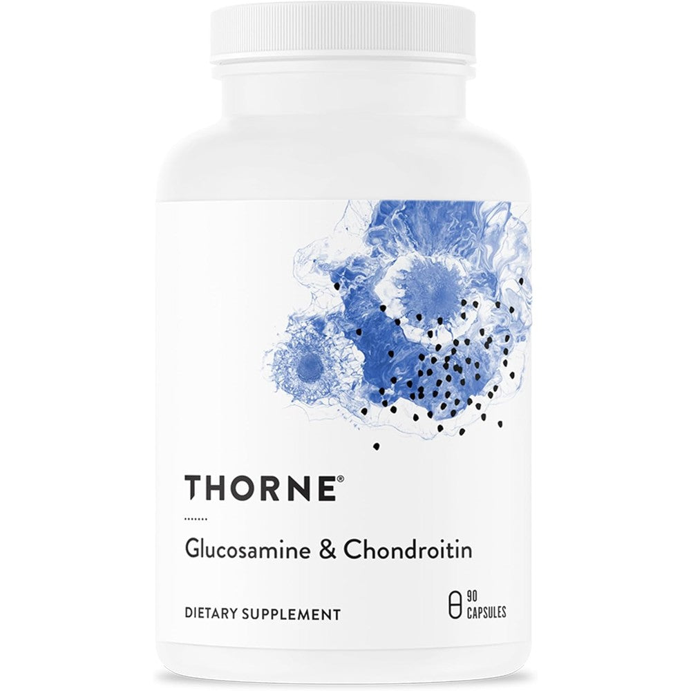 Thorne Glucosamine and Chondroitin 90 capsules front view joint supplement