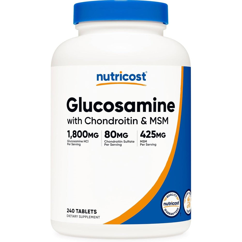Nutricost Glucosamine 1800mg tablets with chondroitin and MSM for joint health
