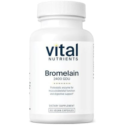 Vital Nutrients Bromelain 2400 GDU 60 capsules front view