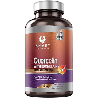 Smart Nutra Labs Quercetin with Bromelain 180 capsules front view