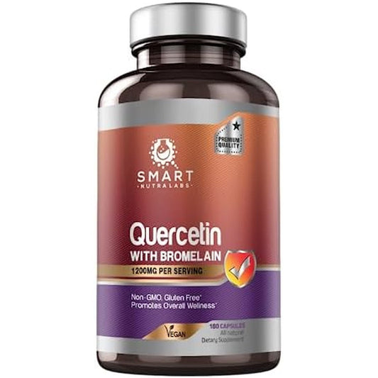 Smart Nutra Labs Quercetin with Bromelain 180 capsules front view