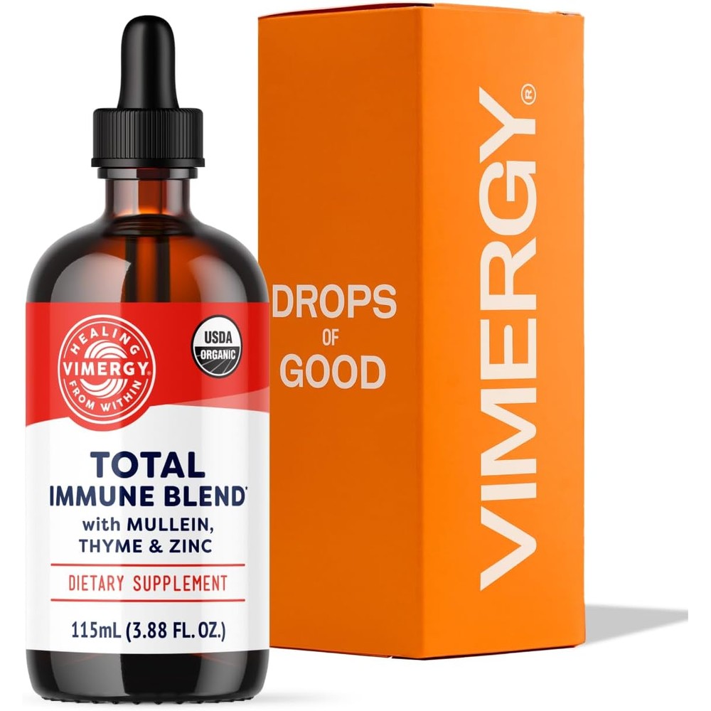 Vimergy Organic Total Immune Blend liquid supplement for all-season defense