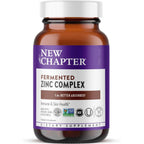 New Chapter Fermented Zinc Complex 90 tablets bottle for immune support and skin health