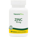NaturesPlus zinc 10 mg supplement bottle front view