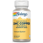 Solaray Zinc Copper Amino Acid Chelate front view bottle