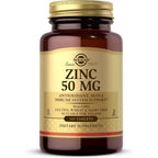 Solgar Zinc 50mg tablets front view bottle