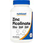 Nutricost zinc picolinate front view bottle supplement