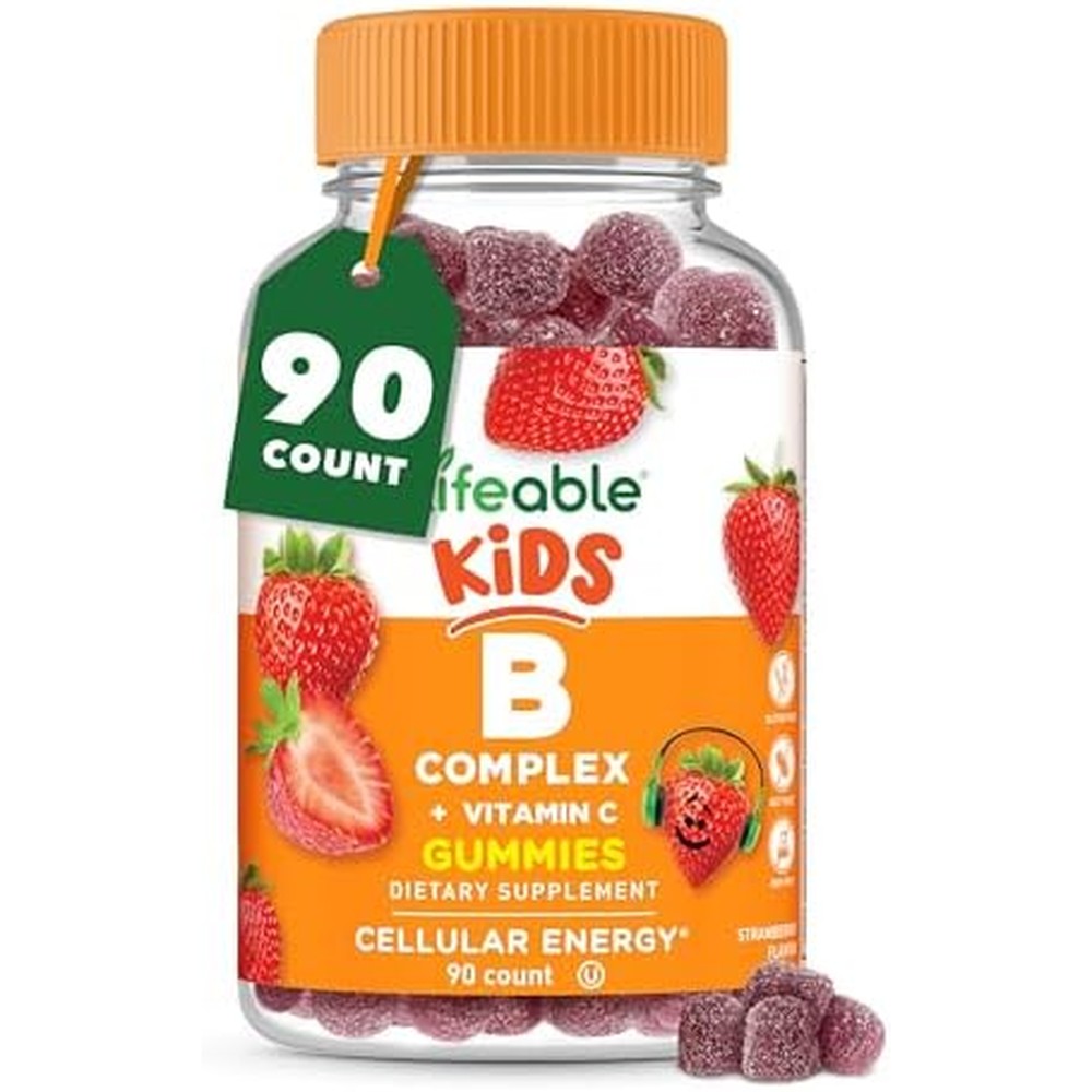 Lifeable Vitamin B Complex Kids 90 Gummies front bottle view for children energy support.