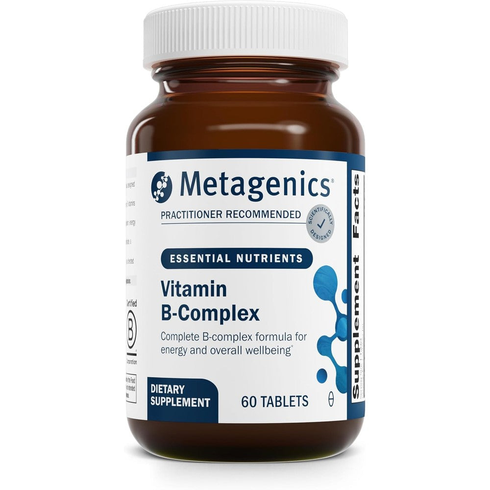 Metagenics Vitamin B Complex Glycogenics 60 tablets front bottle view for daily energy support