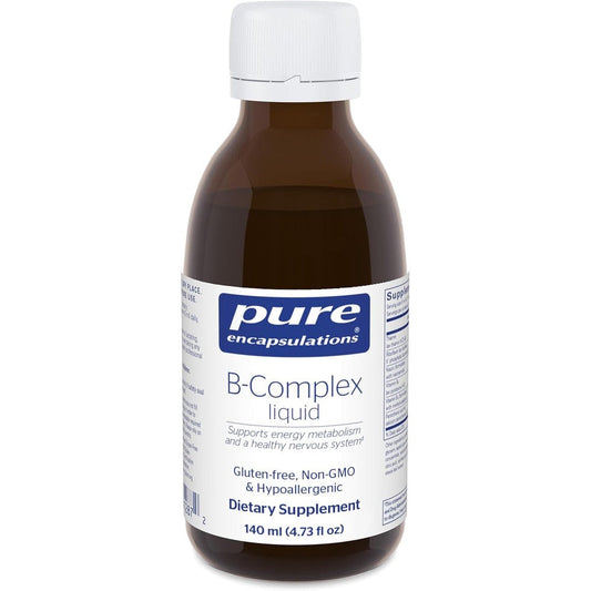 Pure Encapsulations B Complex Liquid 140 mL front view of bottle for energy metabolism