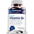 AgeImmune Vitamin B Complex front view bottle showing 60 vegetarian capsules