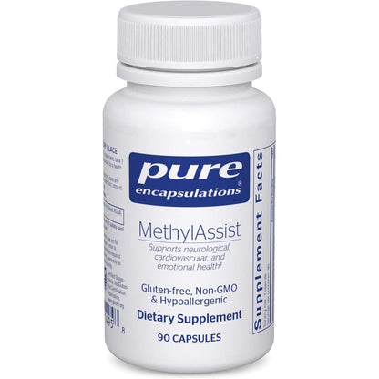 Pure Encapsulations MethylAssist B Vitamin Complex front bottle view for methylation support.
