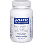 Pure Encapsulations PureGenomics B Complex 120 Capsules bottle front view showing activated B vitamins label.