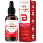 NutraChamps Vitamin B Complex Kids Liquid Drops front view bottle showing premium dietary supplement for children.