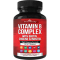 Divine Bounty Super B Complex Vitamins 90 capsules front view bottle showing energy metabolism support label