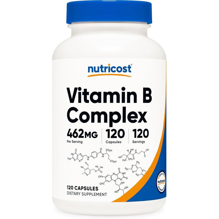 Nutricost High Potency Vitamin B Complex 120 capsules front view bottle