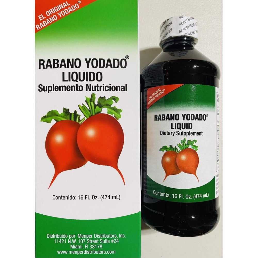 Menper Rabano Yodado liquid supplement front view bottle package