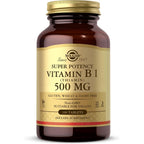 Solgar Vitamin B1 500mg tablets front bottle view showing label details
