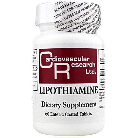Ecological Formulas Cardiovascular Research Lipothiamine 60 tablets bottle front view authentic USA imported vitamin B1 supplement
