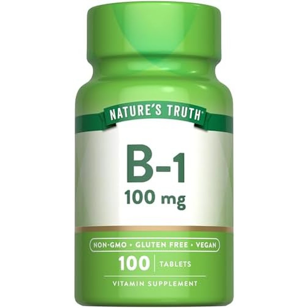 Nature's Truth Vitamin B1 100mg tablets bottle front view supplement