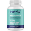 Bestvite Benfotiamine 150mg vegetarian capsules front view product bottle
