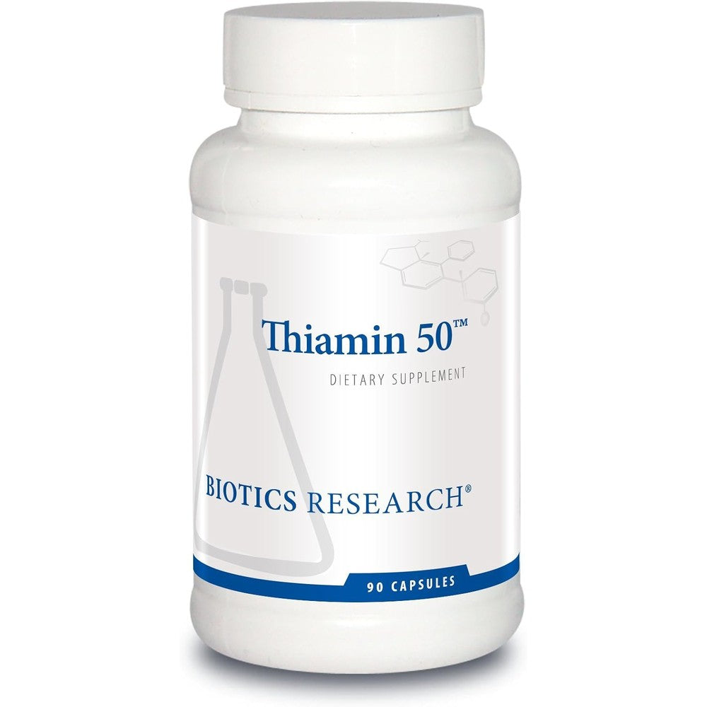 Biotics Research Thiamin 50mg front view supplement bottle