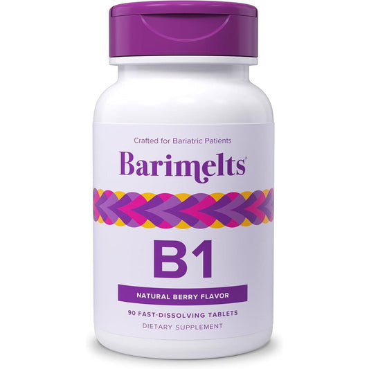 BariMelts Vitamin B1 fast dissolving bariatric supplement tablets front bottle view