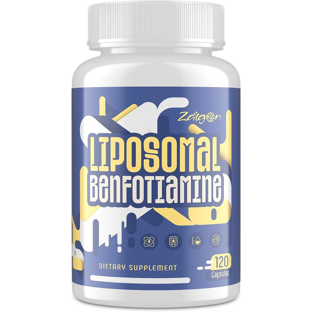 Zaigon benfotiamine vitamin b1 liposomal supplement bottle front view