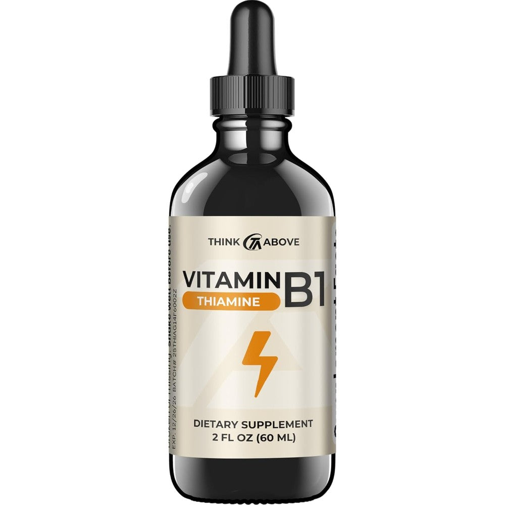 Think Above Vitamin B1 liquid drops front view bottle packaging