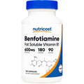 Nutricost Benfotiamine 600mg vegan capsules front bottle view