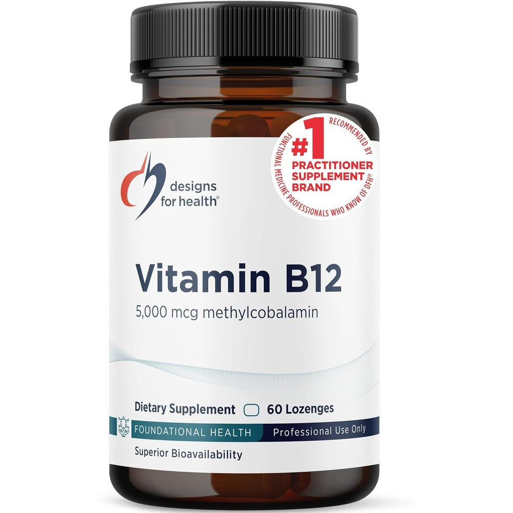Designs for Health Vitamin B12 5000 Micrograms bottle front view