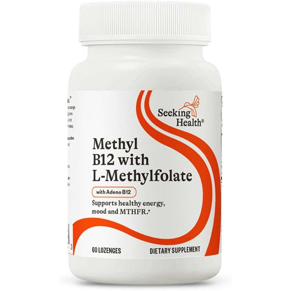 Seeking Health Methyl B12 With L Methylfolate MTHFR Support Supplement 60 Lozenges Front View