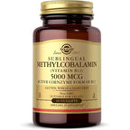 Solgar Methylcobalamin Vitamin B12 5000 mcg bottle front view for imported health supplements India
