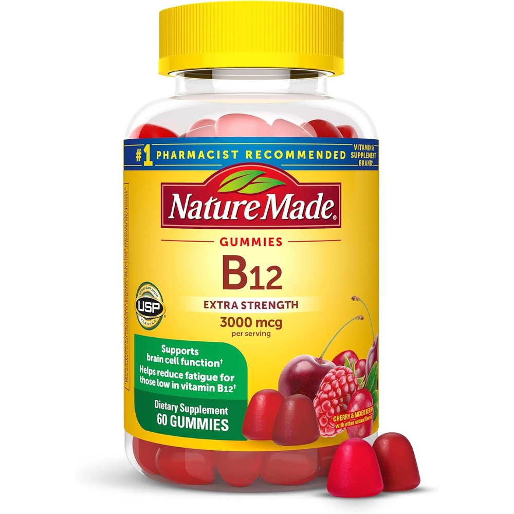 Nature Made Extra Strength Vitamin B12 Gummies 3000 mcg front view