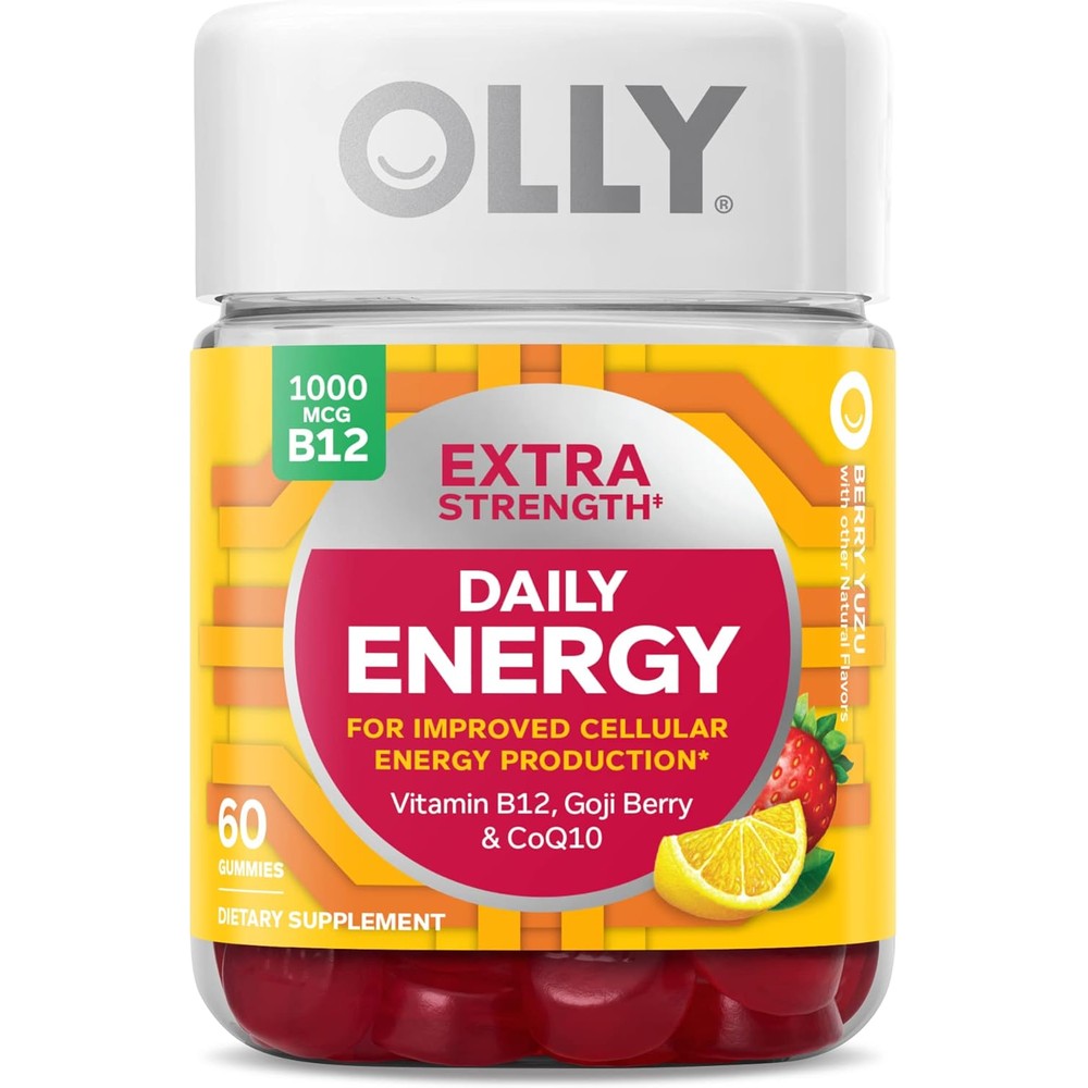 Olly Extra Strength Daily Energy Gummies bottle front view