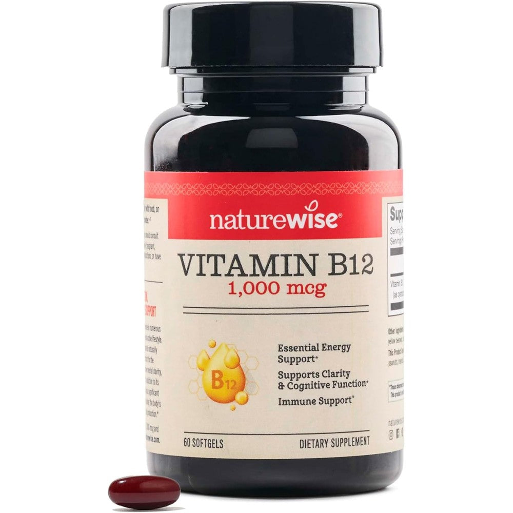 NatureWise Vitamin B12 1000mcg softgels bottle front view