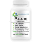 EcoIntegratives B2-400 Pure Riboflavin 120 capsules front bottle view for nervous system health.