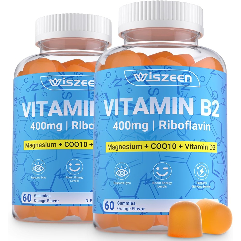 Safgumjel Vitamin B2 Riboflavin Gummies front view bottle for energy support
