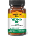 Country Life Vitamin B2 100 Milligrams bottle front view for energy support