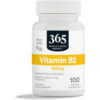 365 by Whole Foods Market Vitamin B2 100mg front bottle label view