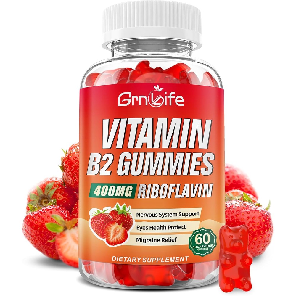 Safgumjel Vitamin B2 Riboflavin 400mg gummies front bottle view