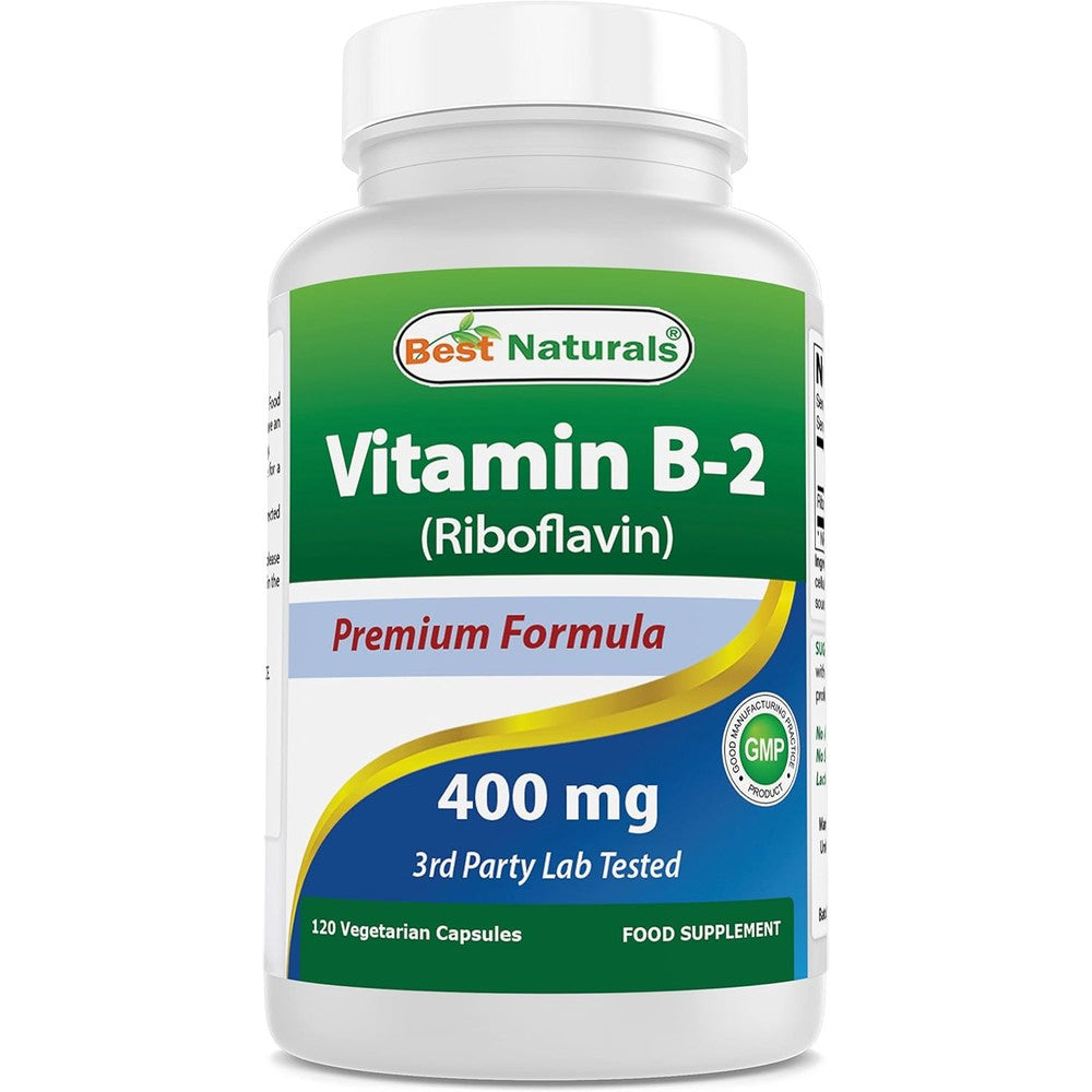 Best Naturals Vitamin B2 400mg front view bottle packaging