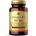Solgar Vitamin B2 Riboflavin 100mg front view bottle for energy metabolism support